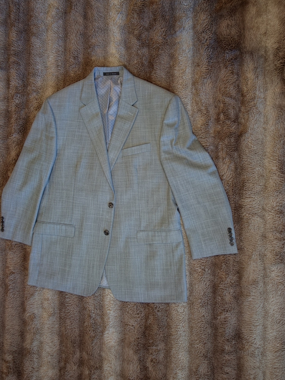 Chaps Men's Light Gray Two-Button Blazer Sport Coat Size 44R